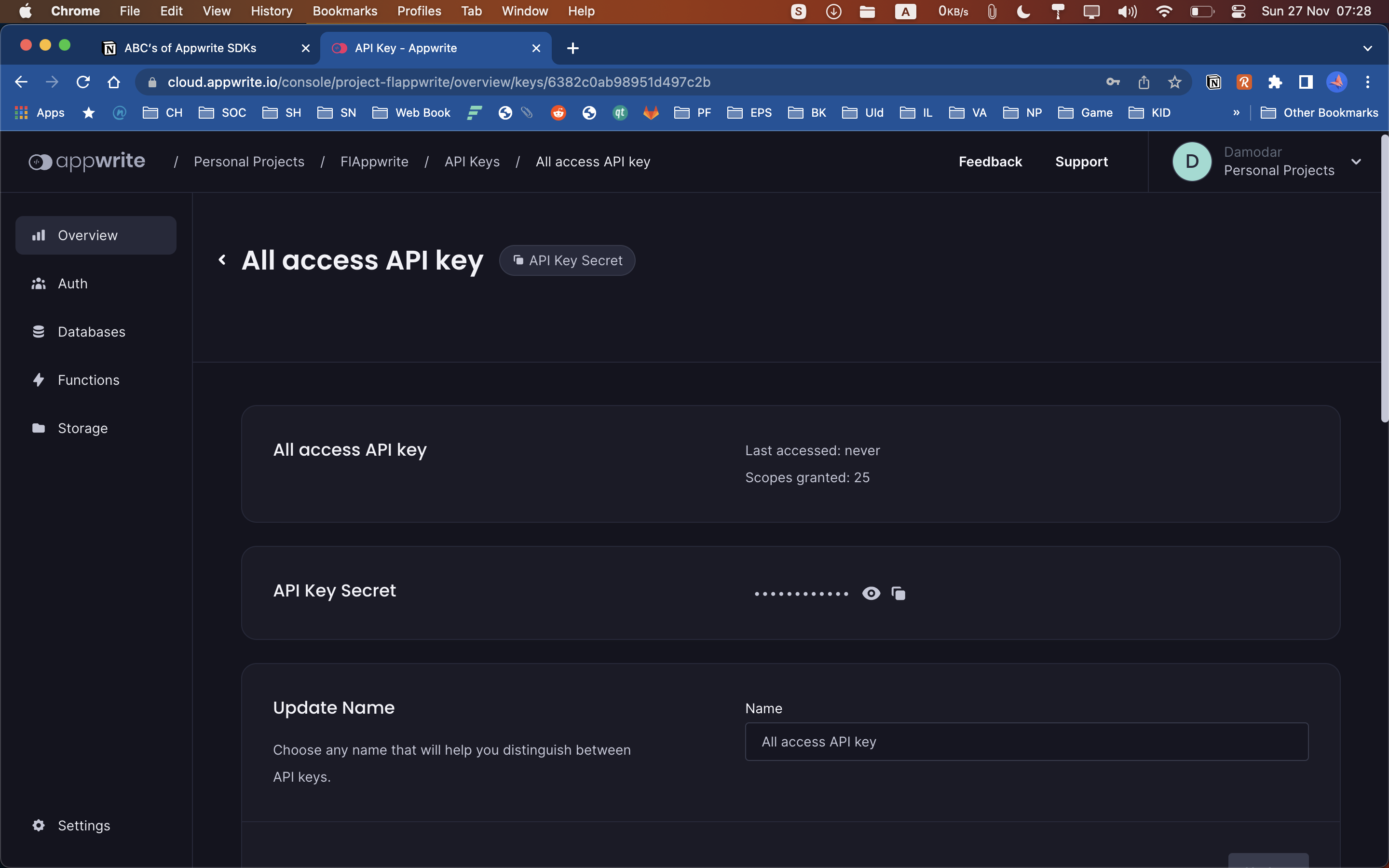 API Key Details